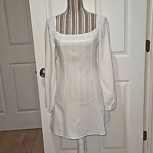 FREE PEOPLE New Women Cotton Boho Mini dress Square Neck Balloon sleeve Size S